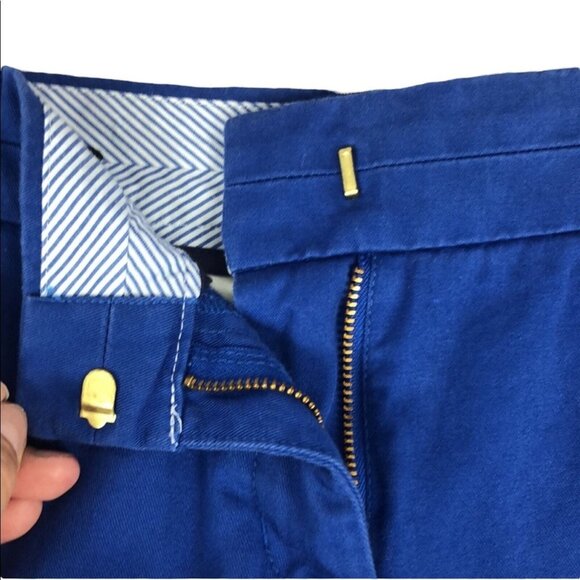 J Crew shorts Women’s chino Flat Front cuffed blue size 0 - Picture 7 of 8
